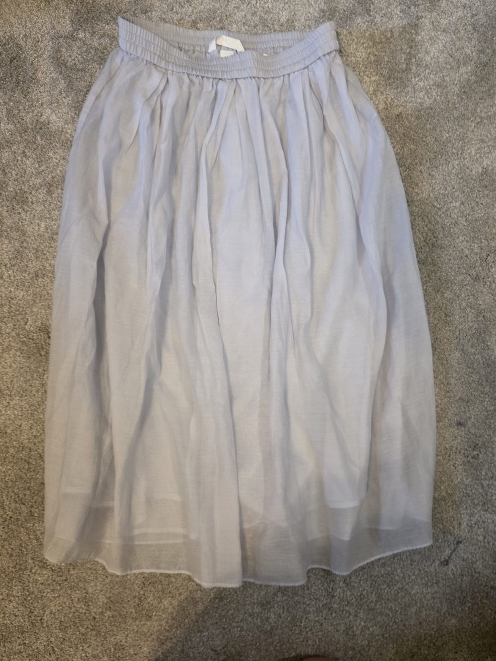 H&M Light Gray Pleated Midi Skirt